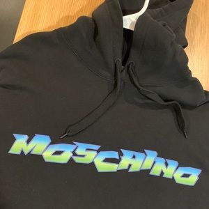 Moschino men’s blue/green fade hoodie
